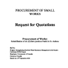 REQUEST FOR QUOTATIONS - REHABILITATION OF SIX FARM PONDS AT PEARLS